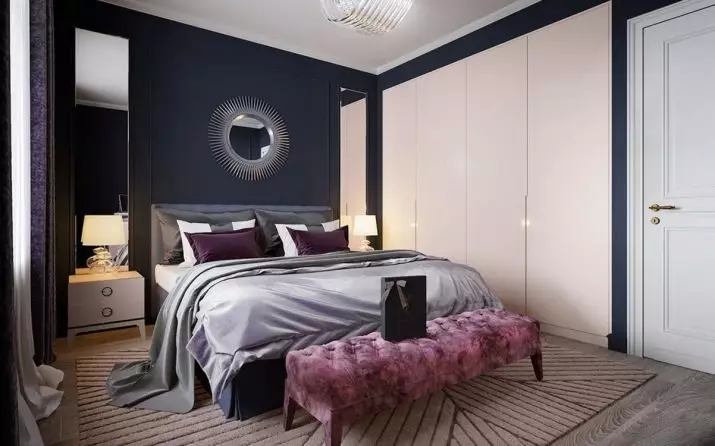 Guļamistabas dizains 14 kvadrātmetri. M (87 fotogrāfijas): taisnstūra telpas interjers un izkārtojums, guļamistabas dzīvojamā istaba modernā stilā, mēbeļu izkārtojumā un telpā zonēšana 9875_85
