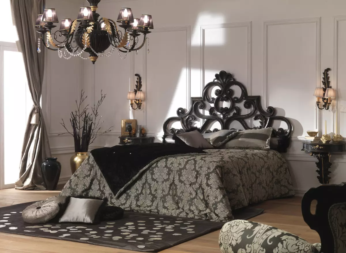 Svartvitt sovrum (76 bilder): Design och interiör stilar i svartvita toner. Vilken färg kan gardiner och bakgrundsbilder? 9878_31