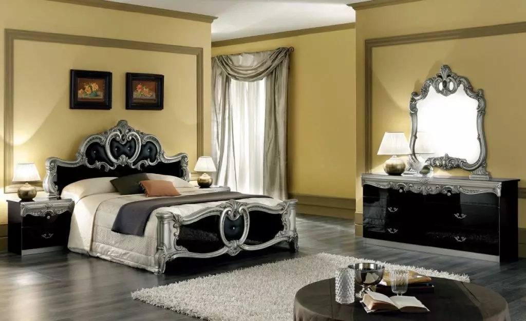 Zwart-wit slaapkamer (76 foto's): ontwerp en interieurstijlen in zwart-witte tonen. Welke kleur kan gordijnen en wallpapers? 9878_33