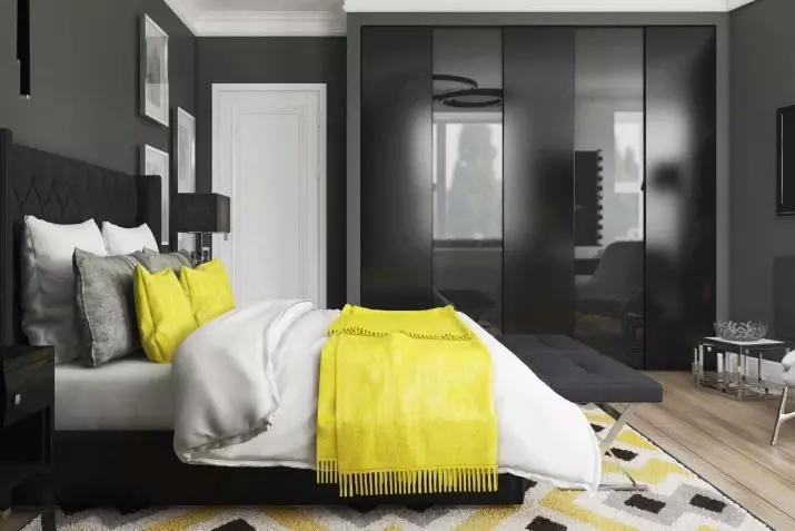 Zwart-wit slaapkamer (76 foto's): ontwerp en interieurstijlen in zwart-witte tonen. Welke kleur kan gordijnen en wallpapers? 9878_72