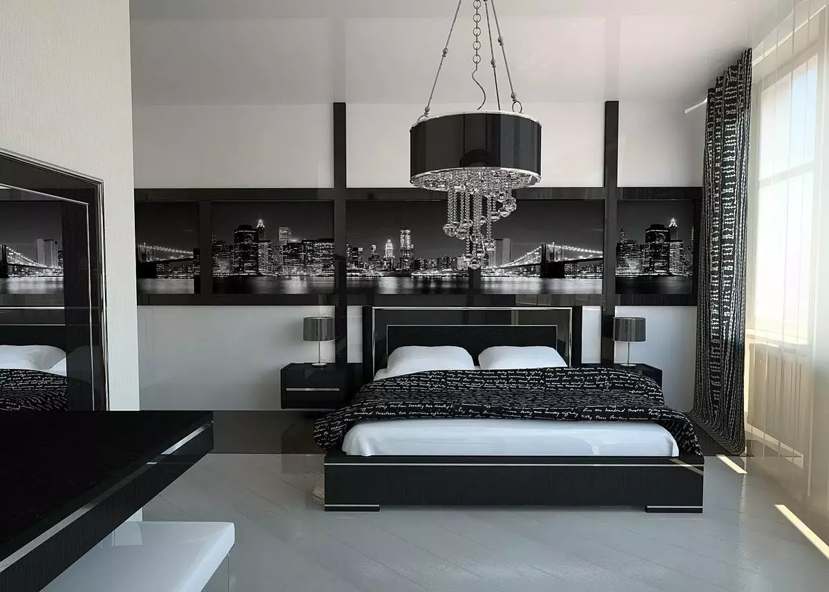 Fotografitë për dhomën e gjumit (88 foto): Çfarë hog mbi krevat? Ku mund të rri fotot modulare? Fenzui Opsionet e favorshme, fotografi të bukura në mur të brendshëm në stilet klasike dhe të tjera 9883_10