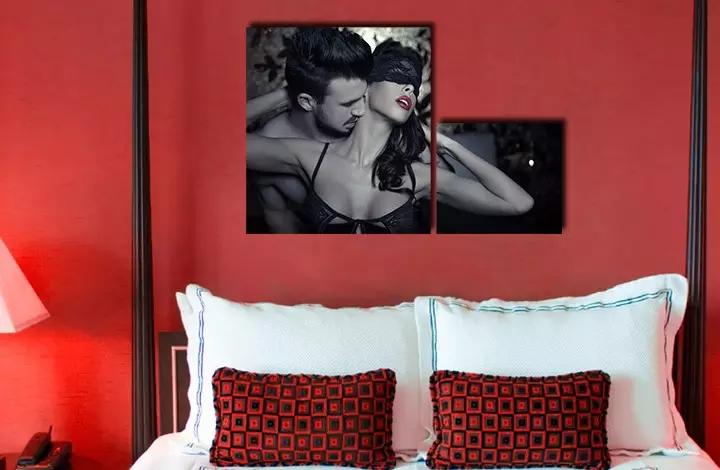 Слики за спалната соба (88 фотографии): Каква свирка над креветот? Каде можам да висат модуларни слики? Fenensui поволни опции, убави слики на внатрешниот ѕид во класичен и други стилови 9883_60