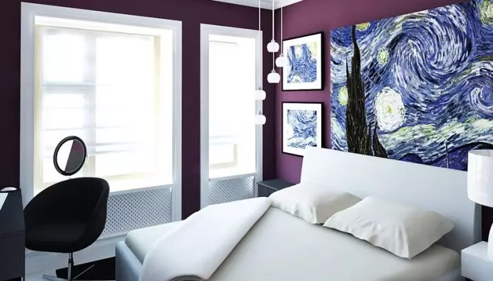 Fotografitë për dhomën e gjumit (88 foto): Çfarë hog mbi krevat? Ku mund të rri fotot modulare? Fenzui Opsionet e favorshme, fotografi të bukura në mur të brendshëm në stilet klasike dhe të tjera 9883_87