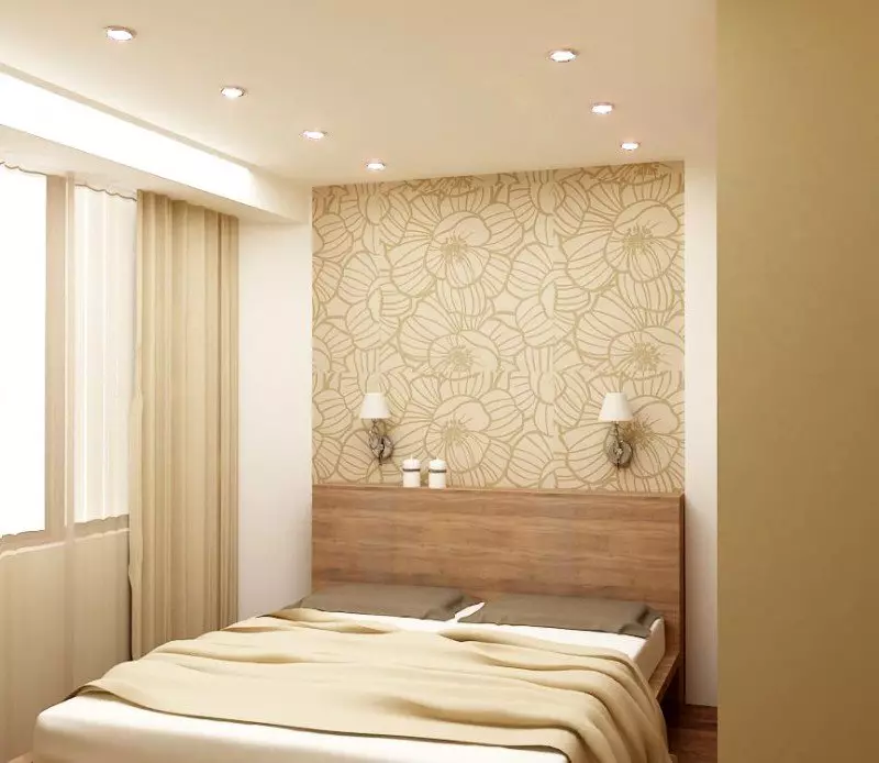 העיצוב של אזור חדרי שינה קטנים של 5-6 מטרים רבועים. M (77 תמונות): תכונות של פנים החדר עם חלון בסגנון מודרני. כיצד לבחור טפט 2x3 חדר? 9884_22
