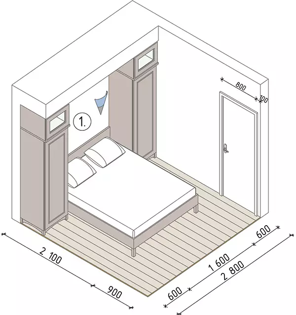 העיצוב של אזור חדרי שינה קטנים של 5-6 מטרים רבועים. M (77 תמונות): תכונות של פנים החדר עם חלון בסגנון מודרני. כיצד לבחור טפט 2x3 חדר? 9884_7
