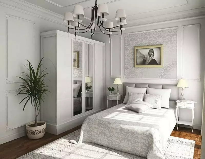 Eenvoudige slaapkamers (65 foto's): Hoe om binne-ontwerp net en smaakvolle skep? Begroting opsies in die gewone middelklas woonstel 9890_11
