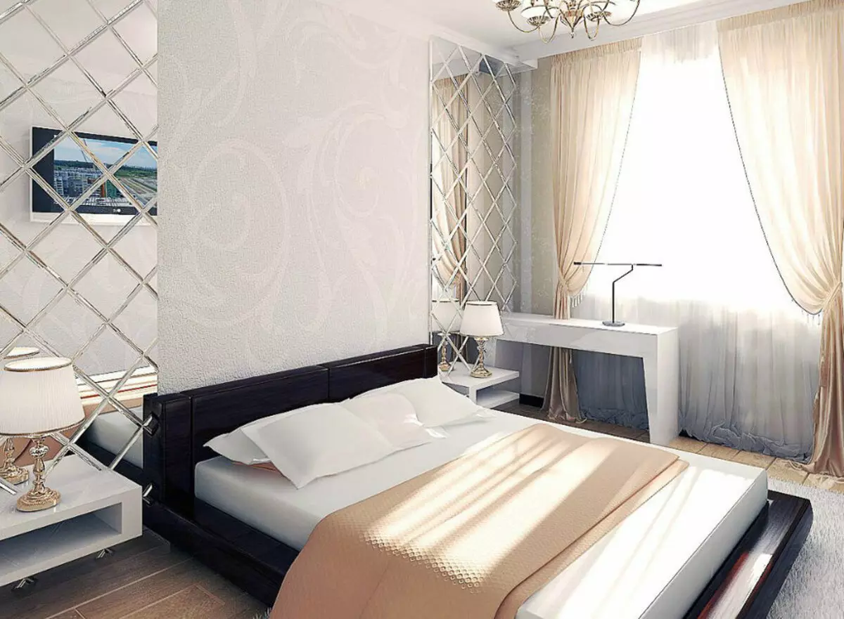 Eenvoudige slaapkamers (65 foto's): Hoe om binne-ontwerp net en smaakvolle skep? Begroting opsies in die gewone middelklas woonstel 9890_16