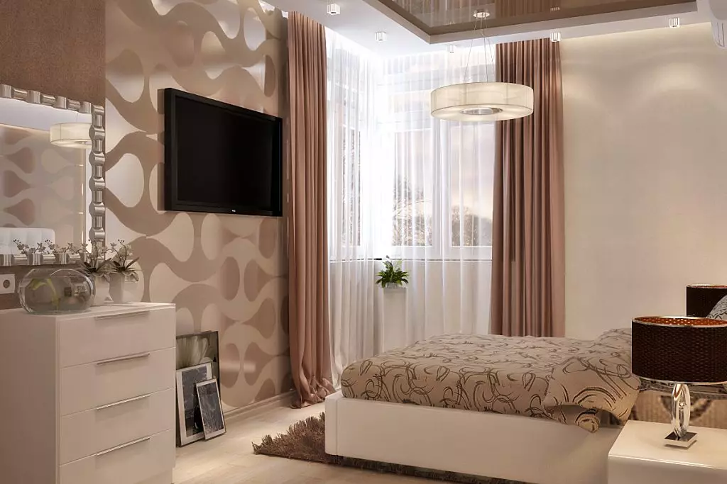 Eenvoudige slaapkamers (65 foto's): Hoe om binne-ontwerp net en smaakvolle skep? Begroting opsies in die gewone middelklas woonstel 9890_55