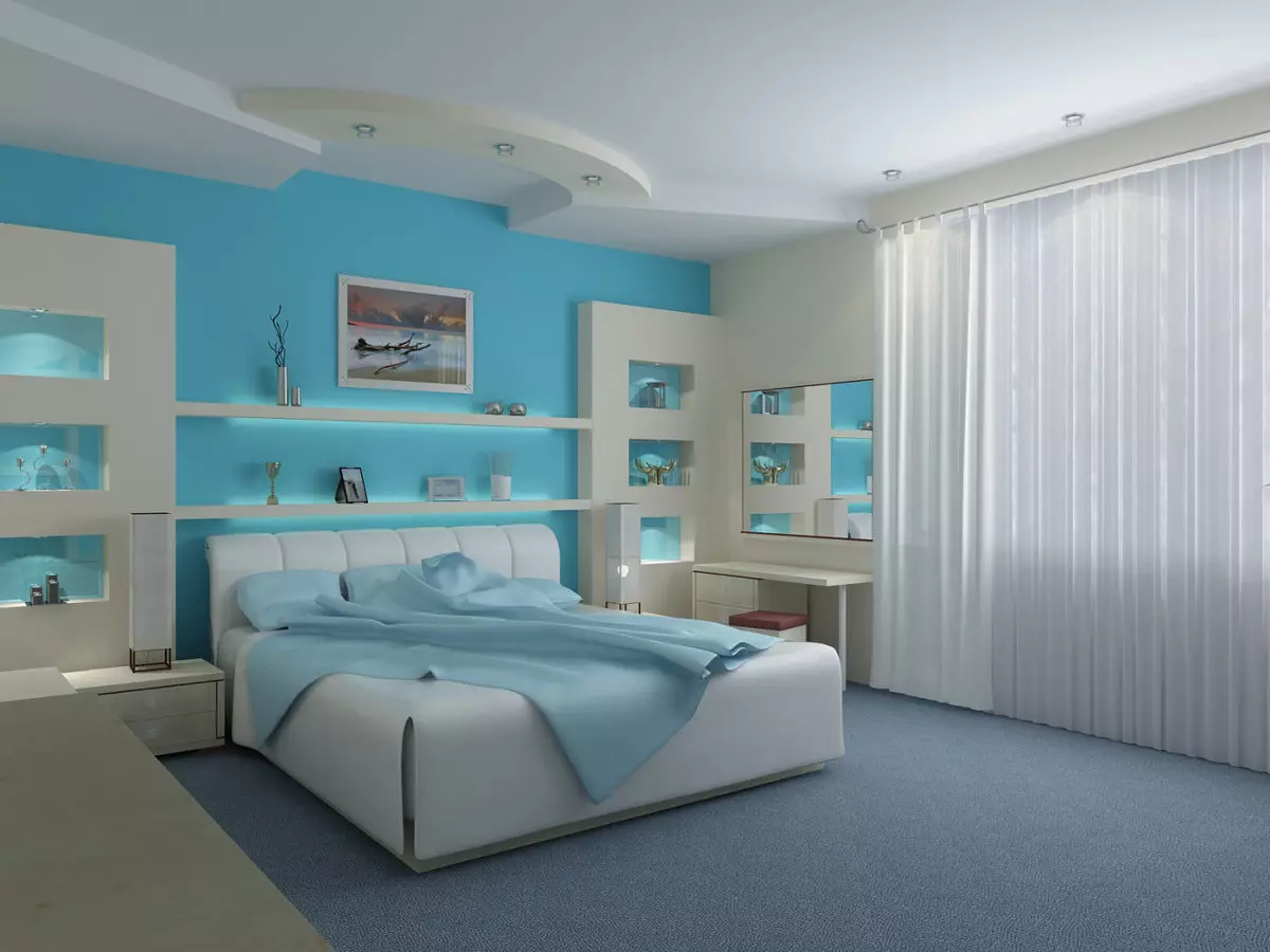 Eenvoudige slaapkamers (65 foto's): Hoe om binne-ontwerp net en smaakvolle skep? Begroting opsies in die gewone middelklas woonstel 9890_57