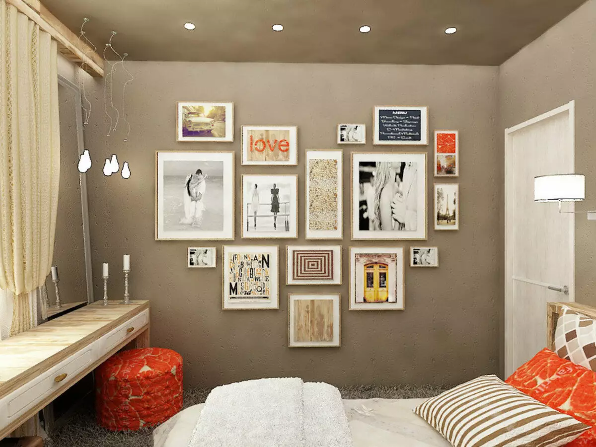 बेडरूम डिजाइन 19-20 केवी। एम (72 फोटो): एक ड्रेसिंग रूम और बालकनी 5 से 4 मीटर के साथ कमरे का इंटीरियर, एक आधुनिक शैली में आयताकार और अन्य बेडरूम का लेआउट 9897_25