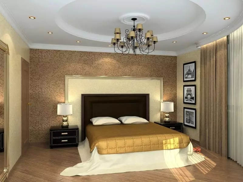 बेडरूम डिजाइन 19-20 केवी। एम (72 फोटो): एक ड्रेसिंग रूम और बालकनी 5 से 4 मीटर के साथ कमरे का इंटीरियर, एक आधुनिक शैली में आयताकार और अन्य बेडरूम का लेआउट 9897_30