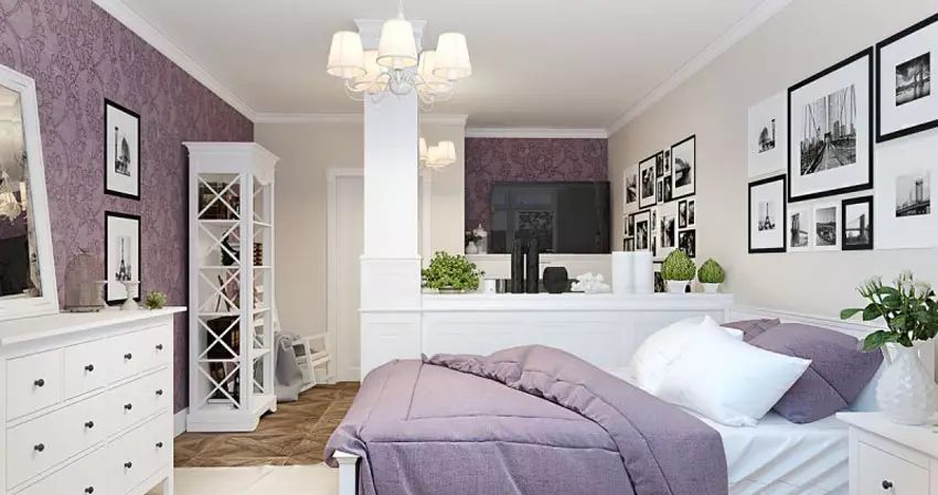 Dormitoare scaune 19-20 mp M (66 fotografii): Caracteristici de design interior, Opțiuni pentru zonarea o cameră 9900_49