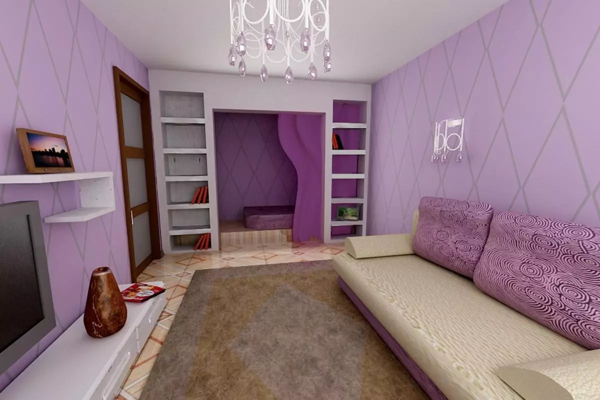 Dormitoare scaune 19-20 mp M (66 fotografii): Caracteristici de design interior, Opțiuni pentru zonarea o cameră 9900_54