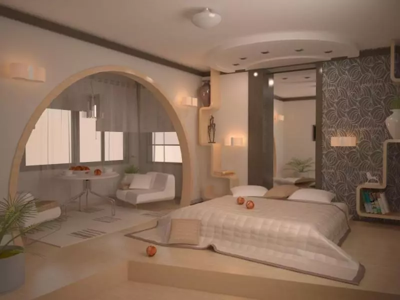 Balkonda Yatak Odası (63 Fotoğraf): Loggia'da uyku yeri nasıl organize edilir? Balkonda yatak odasında bir pencere nasıl alabilirim? İç tasarım fikirleri 9903_50