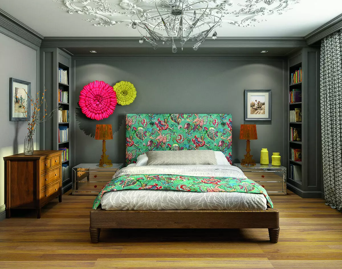 غرفة نوم بأسلوب عصري (102 صورة / صور): خيارات التصميم الداخلي. كيفية ترتيب غرفة بألوان زاهية؟ تصميم جميل بألوان بيضاء ورمادية حديثة 9914_36