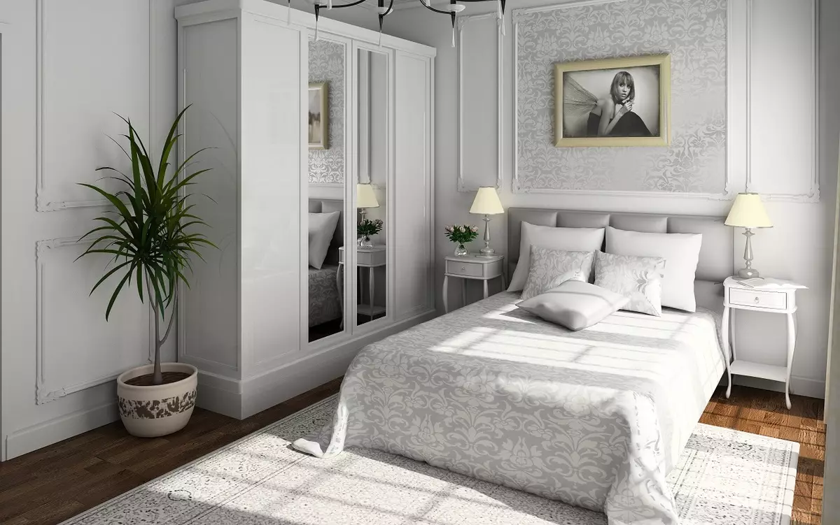 غرفة نوم بأسلوب عصري (102 صورة / صور): خيارات التصميم الداخلي. كيفية ترتيب غرفة بألوان زاهية؟ تصميم جميل بألوان بيضاء ورمادية حديثة 9914_6