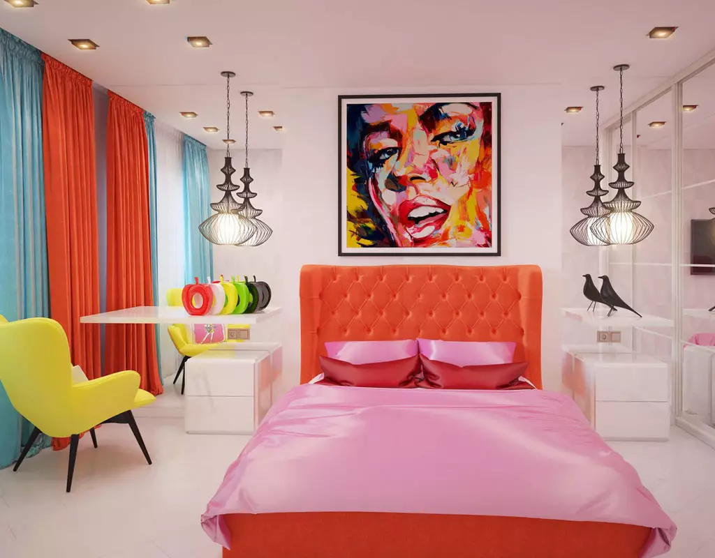 غرفة نوم بأسلوب عصري (102 صورة / صور): خيارات التصميم الداخلي. كيفية ترتيب غرفة بألوان زاهية؟ تصميم جميل بألوان بيضاء ورمادية حديثة 9914_96