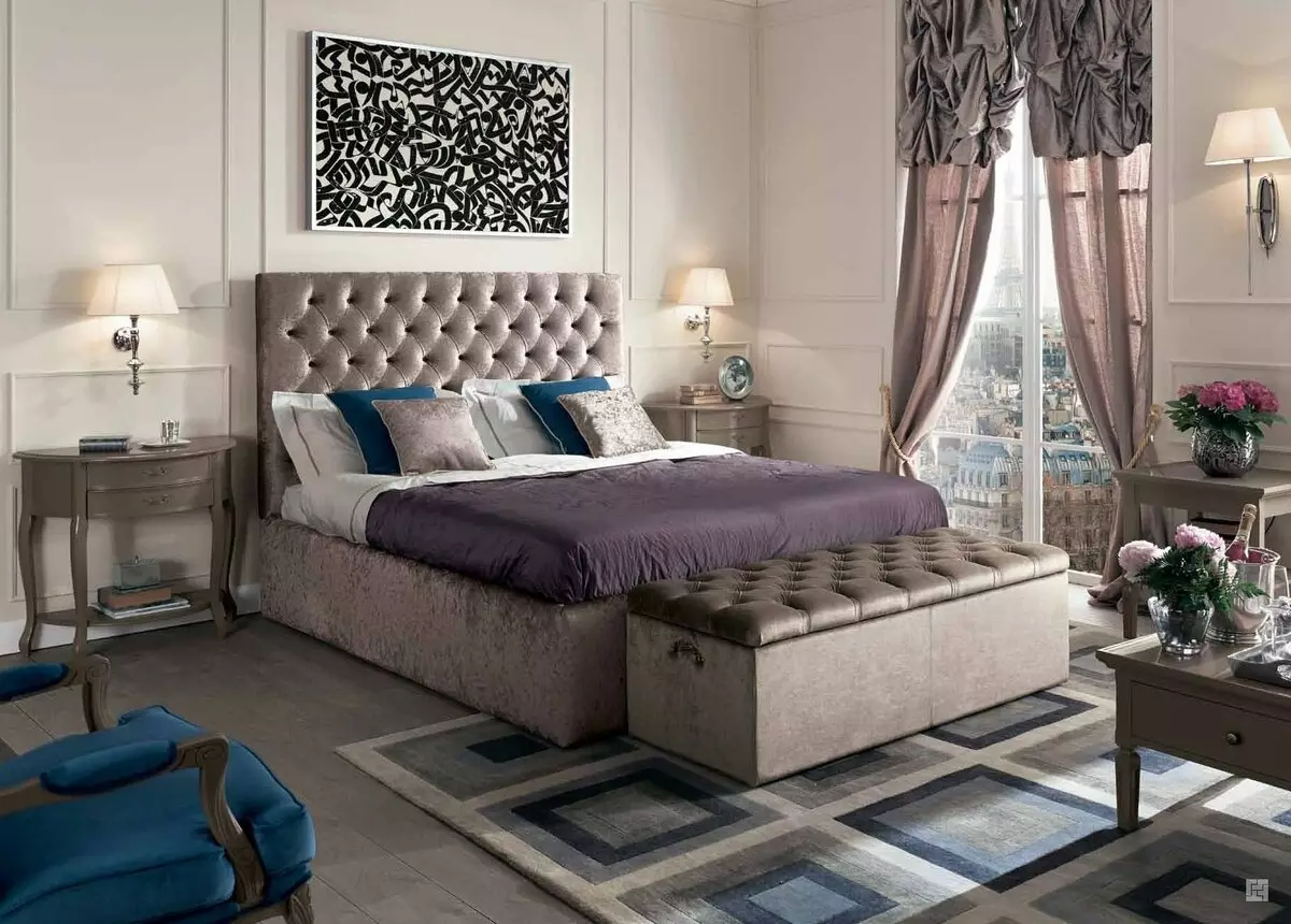 Dywan w sypialni (57 zdjęć): Jak wybrać maty nocne, aby pasowały do ​​wnętrza? Jak położyć dywan na podłogę? 9918_46