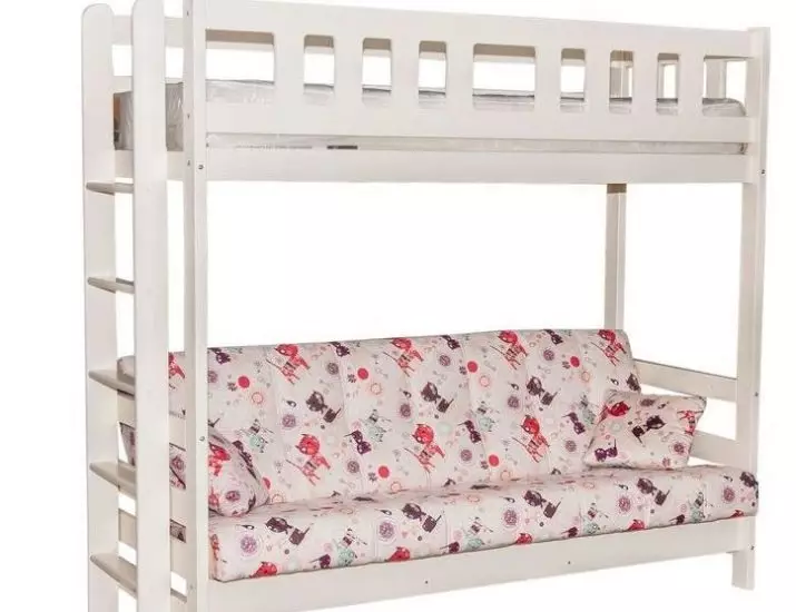 Bed-vindsugare med en soffa (66 bilder): med en soffa längst ner för föräldrar och andra två-tier-transformatorer, vikningsmodeller med ett arbetsområde 9920_51