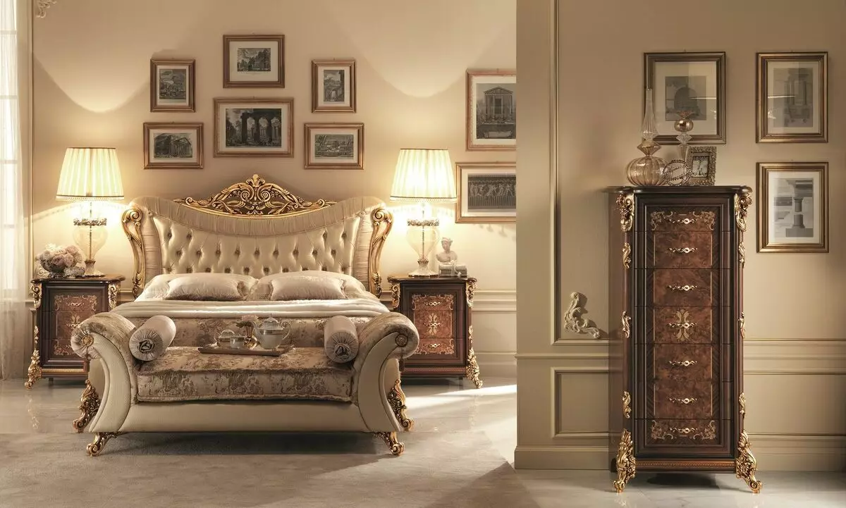 Möbel von Premium-Klasse für Schlafzimmer (46 Fotos): Überprüfung der teuren Elite russischer Produktion Möbel, exklusiver königlicher Schlafzimmer-Sets, wunderschöner Möbel in modernem und klassischen Stil 9930_15