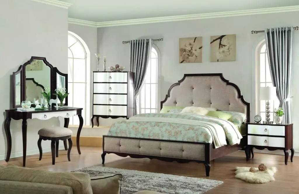Sleeping Set (80 billeder): Udvælgelse af vægge i klassiske og moderne stilarter, hjørne møblerhoveder og modulære tøjskabe 9932_53