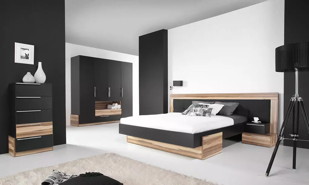 Sleeping Set (80 billeder): Udvælgelse af vægge i klassiske og moderne stilarter, hjørne møblerhoveder og modulære tøjskabe 9932_60