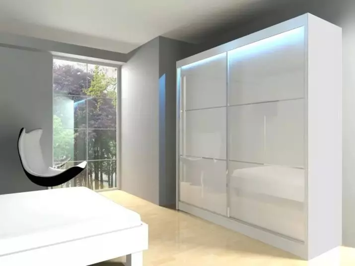 흰색 침실 캐비닛 (65 장의 사진) : 스윙 도어와 광택이있는 코너 캐비닛, 거울 및 기타 옵션이있는 클래식 내장형 모델 9940_49