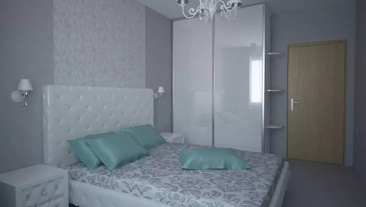 흰색 침실 캐비닛 (65 장의 사진) : 스윙 도어와 광택이있는 코너 캐비닛, 거울 및 기타 옵션이있는 클래식 내장형 모델 9940_60