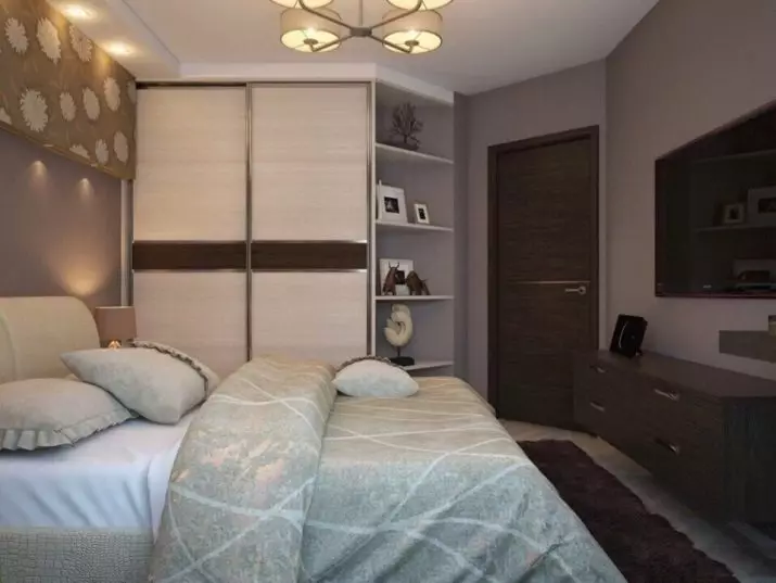 Nurgakapid magamistoas (79 fotot): väikeste sisseehitatud peade ja modulaarsete kappide disaini ideed peegliga, nurkade riidekappide joonised 9942_65