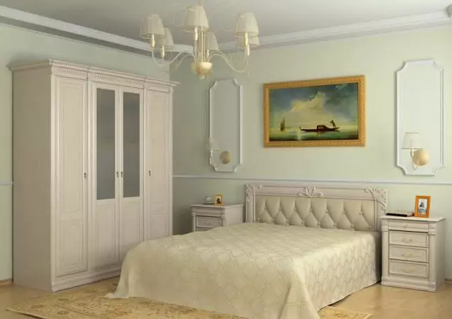 Yatak odası nasıl döşenir? 56 fotoğraf partilere mobilya nasıl koymak? Uzayın ergonomisi ile bir yatak nasıl yerleştirilir? 9943_30