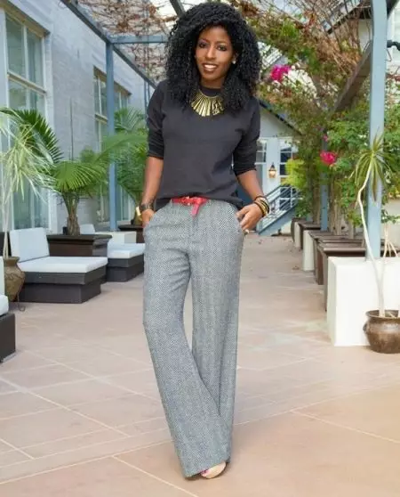 Classic trousers female 2021 (70 photos): Fashionable models, with which wearing, modern women's trousers Classic alternate to the bottom 995_59