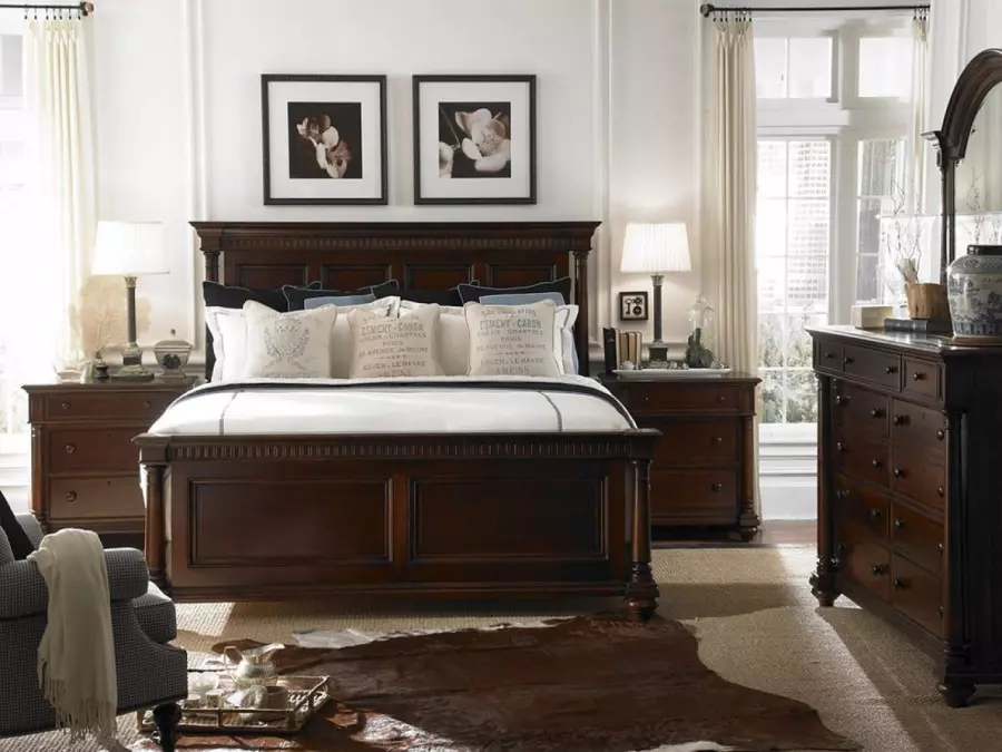 Спални за спалната соба: Димензии на високи суспендирани модели, тесни бели штандови, висински стандарди за стакло и други модели 9960_37