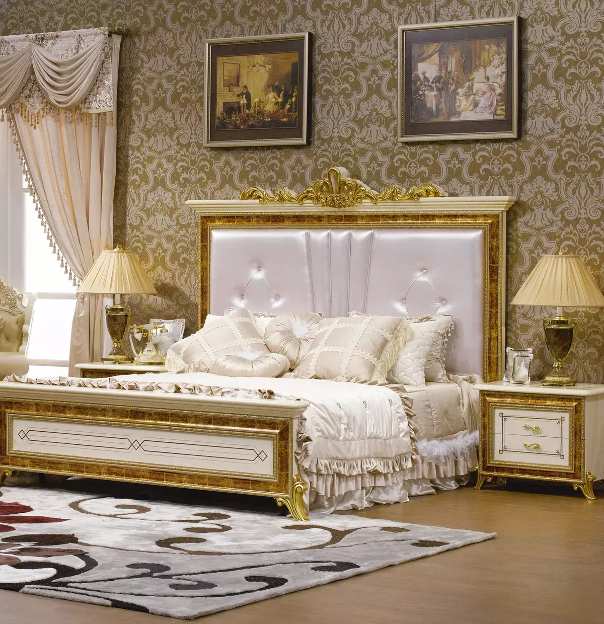 Спални за спалната соба: Димензии на високи суспендирани модели, тесни бели штандови, висински стандарди за стакло и други модели 9960_73
