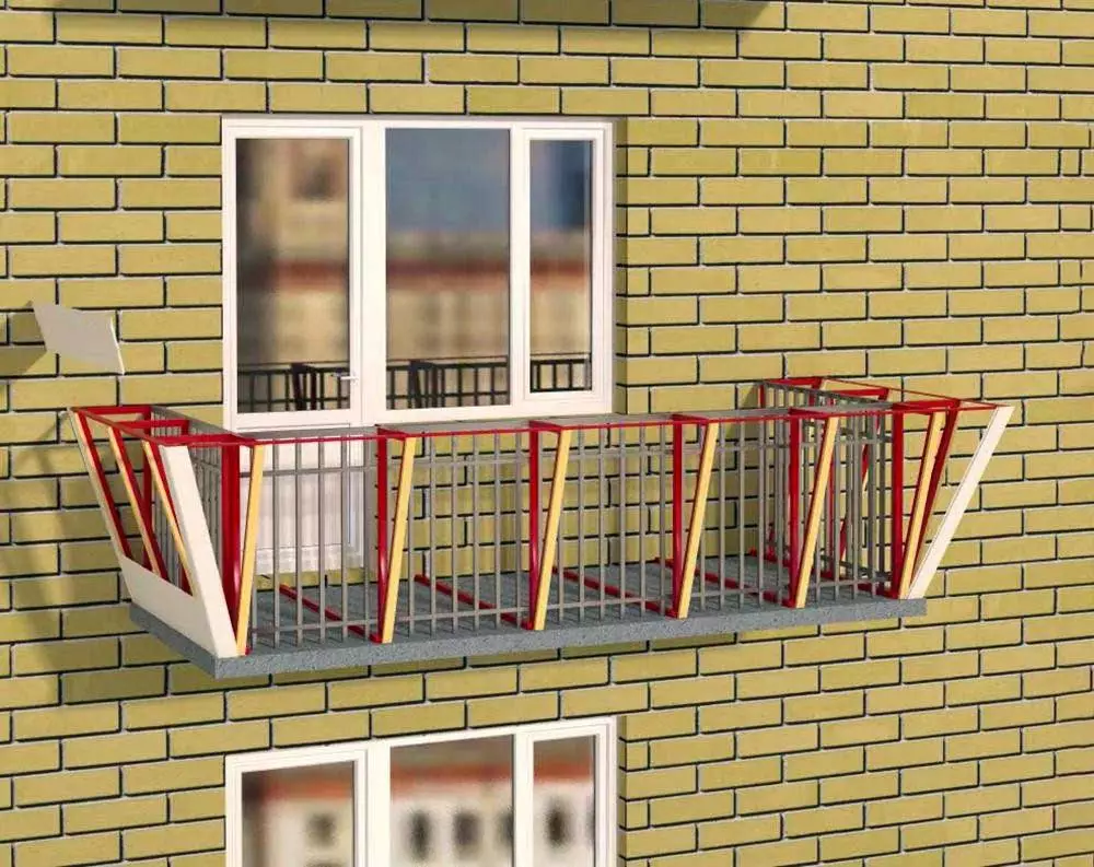 Balkon mit Entfernung (58 Fotos): Metallbalkon mit Entfernung nach Boden und Fensterbrett. Hat die Erlaubnis für eine Remote-Loggia? 9979_18