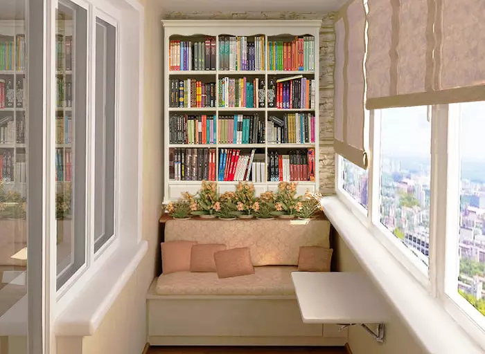 Малку балкон дизајн (96 фотографии): Како да им овозможат на внатрешноста на балконот во станот? Идеите на мал балкон завршуваат внатре. Интересни опции 9987_76
