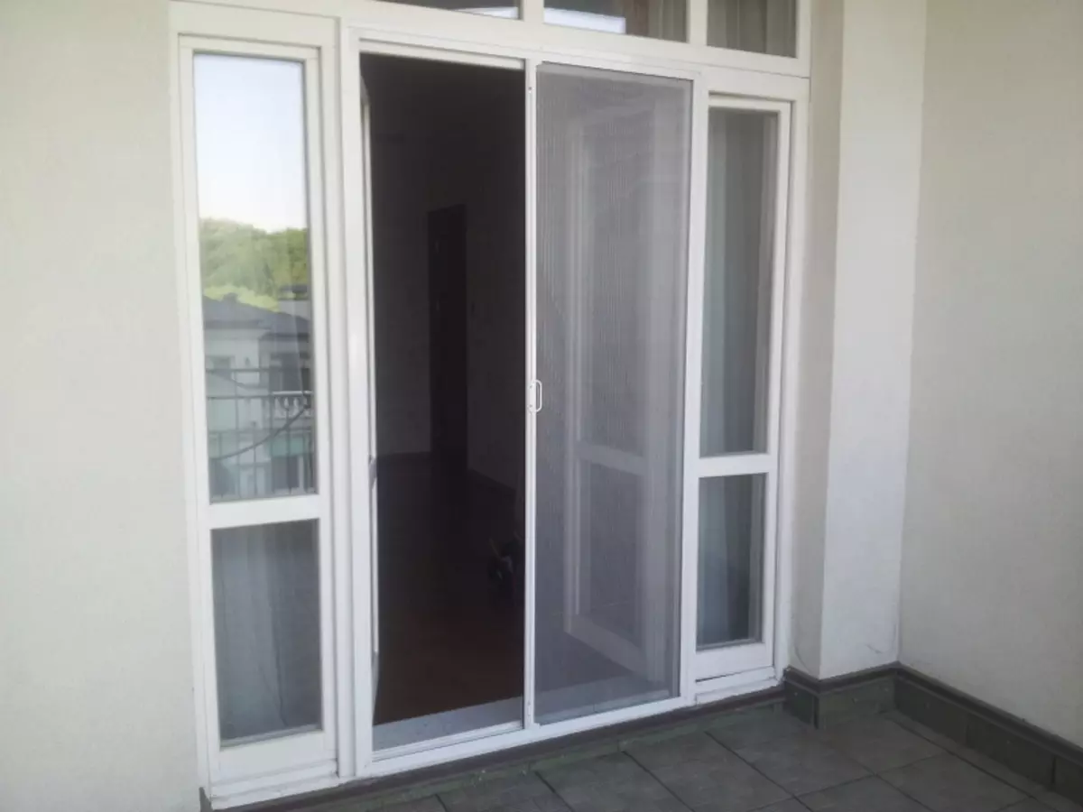 mosquitera al balcó: característiques de les malles contra mosquits, mosquits tipus de portes de malla de mosquits 9988_17